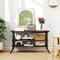 Costway TV Stand for 46" TVs with 2 Storage Shelves Tapered Metal Legs for Living Room